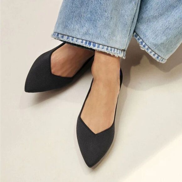 Rothy’s The Point Black Ballet Flats in Size 10  New - Picture 2 of 5